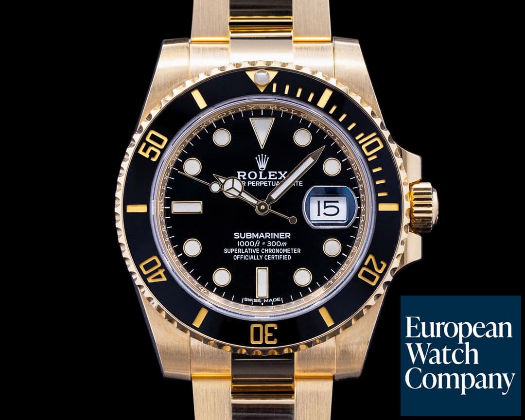 Image of Rolex Rolex Submariner 116618 18K Yellow Gold Black Dial