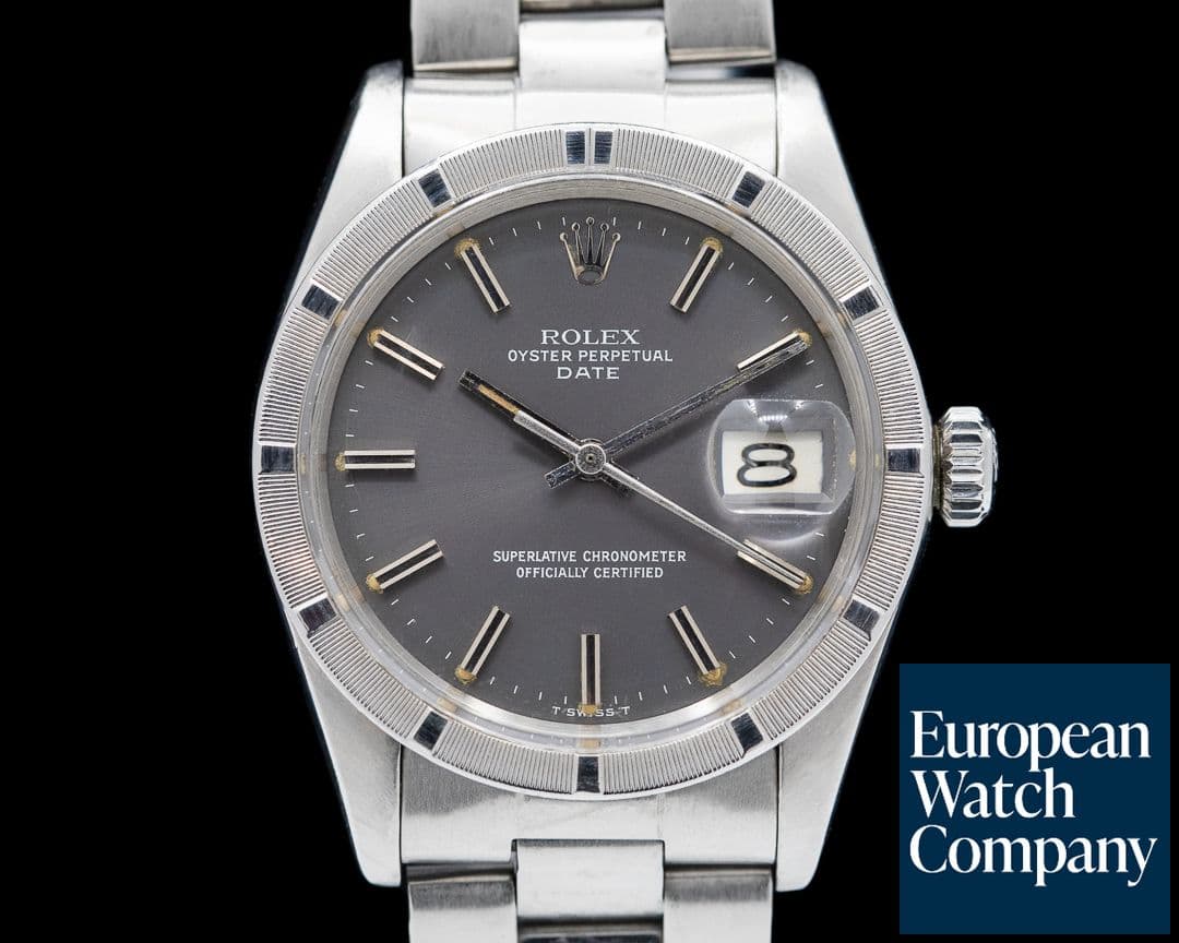 Image of Rolex Oyster Perpetual Date Gray Stick Dial SS / Oyster Circa 1975