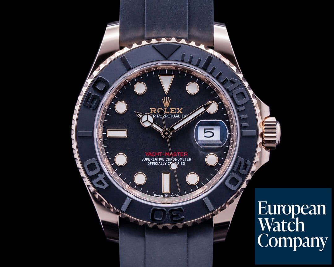 Image of Rolex Yacht Master 126655 18K Rose Gold / Rubber 40MM 2022