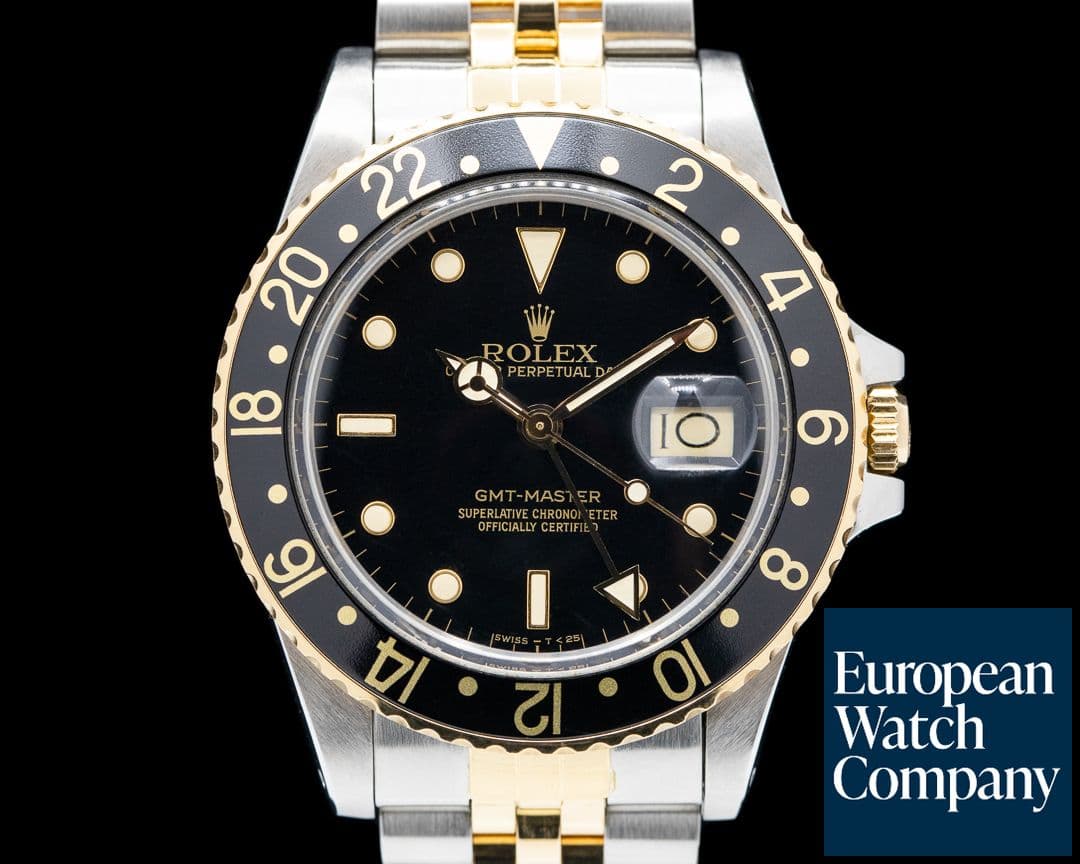 Image of Rolex GMT Master black Dial 18K / SS Jubilee BOX & PAPERS