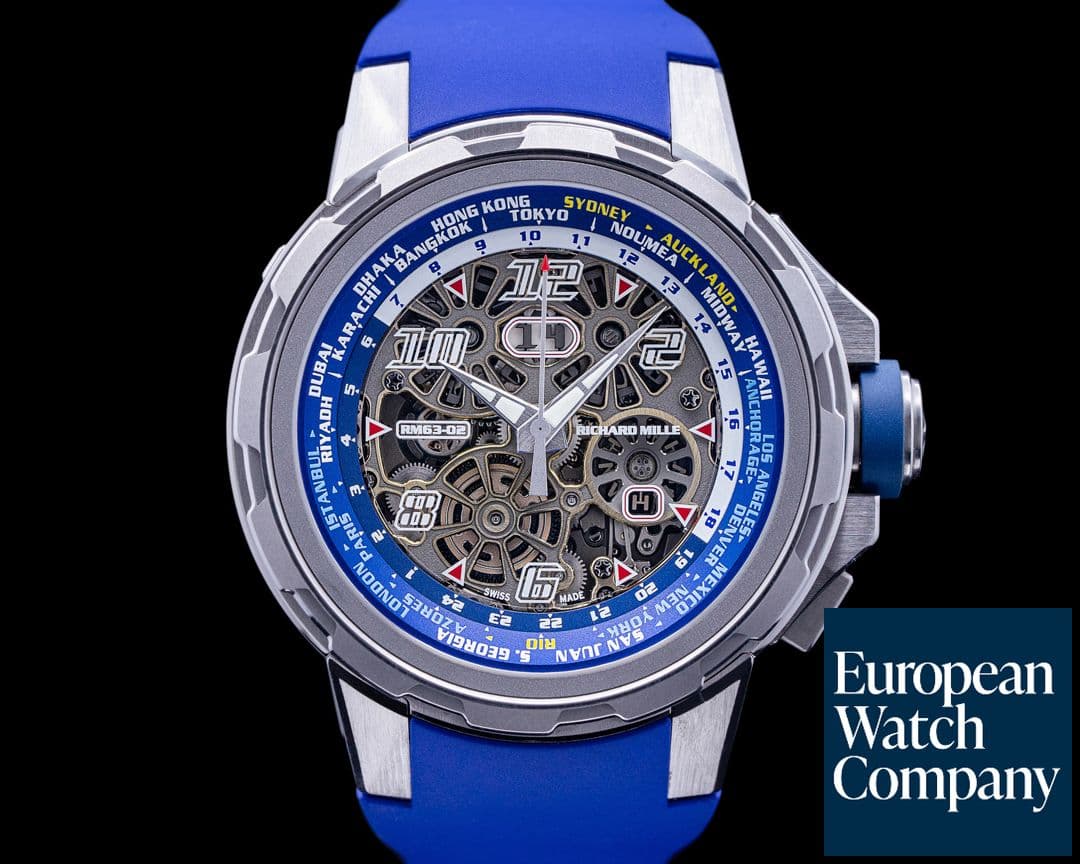 Image of Richard Mille RM63-02 Automatic Winding Worldtimer Titanium FULL SET