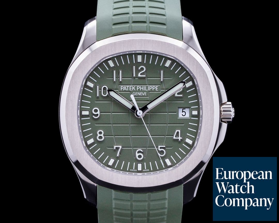 Image of Patek Philippe Aquanaut 5168G 18K White Gold / Khaki Green Dial UNWORN 2022