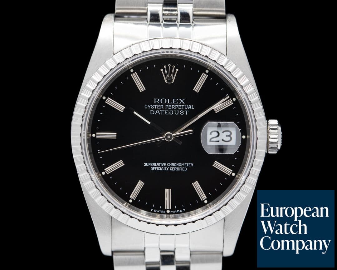 Image of Rolex Datejust Black Stick Dial SS Jubilee 