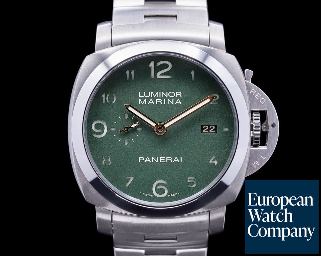 Image of Panerai Luminor 1950 3 Day HARRODS Green Dial Limited to 100 Examples 