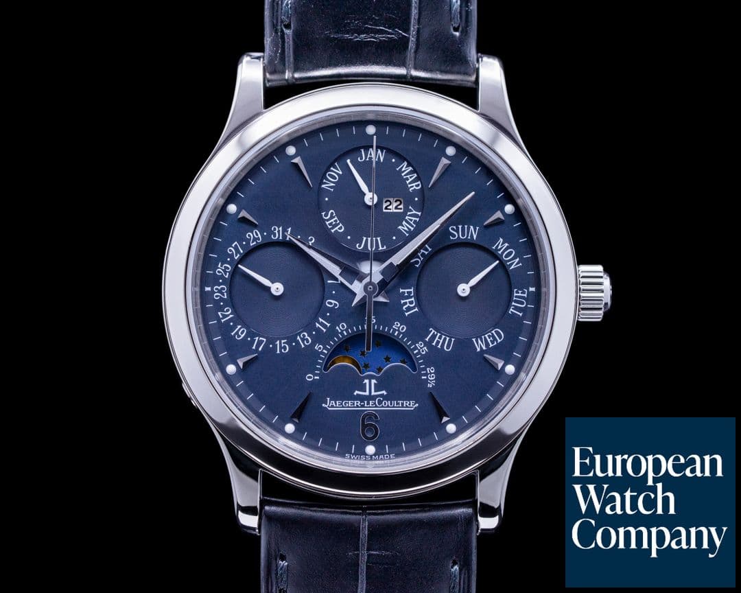 Image of Jaeger LeCoultre Master Perpetual Platinum Blue Dial RARE