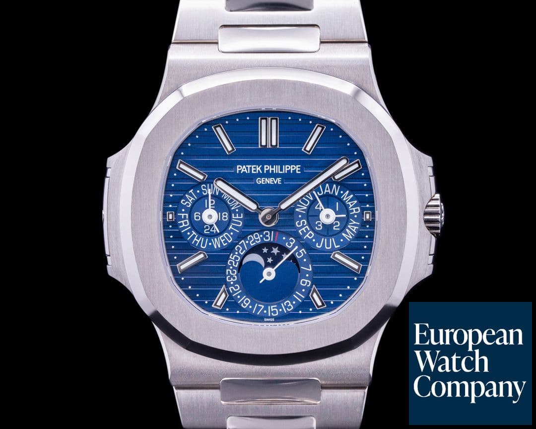 Image of Patek Philippe Nautilus 5740 Perpetual Calendar 18k White Gold Blue Dial 
