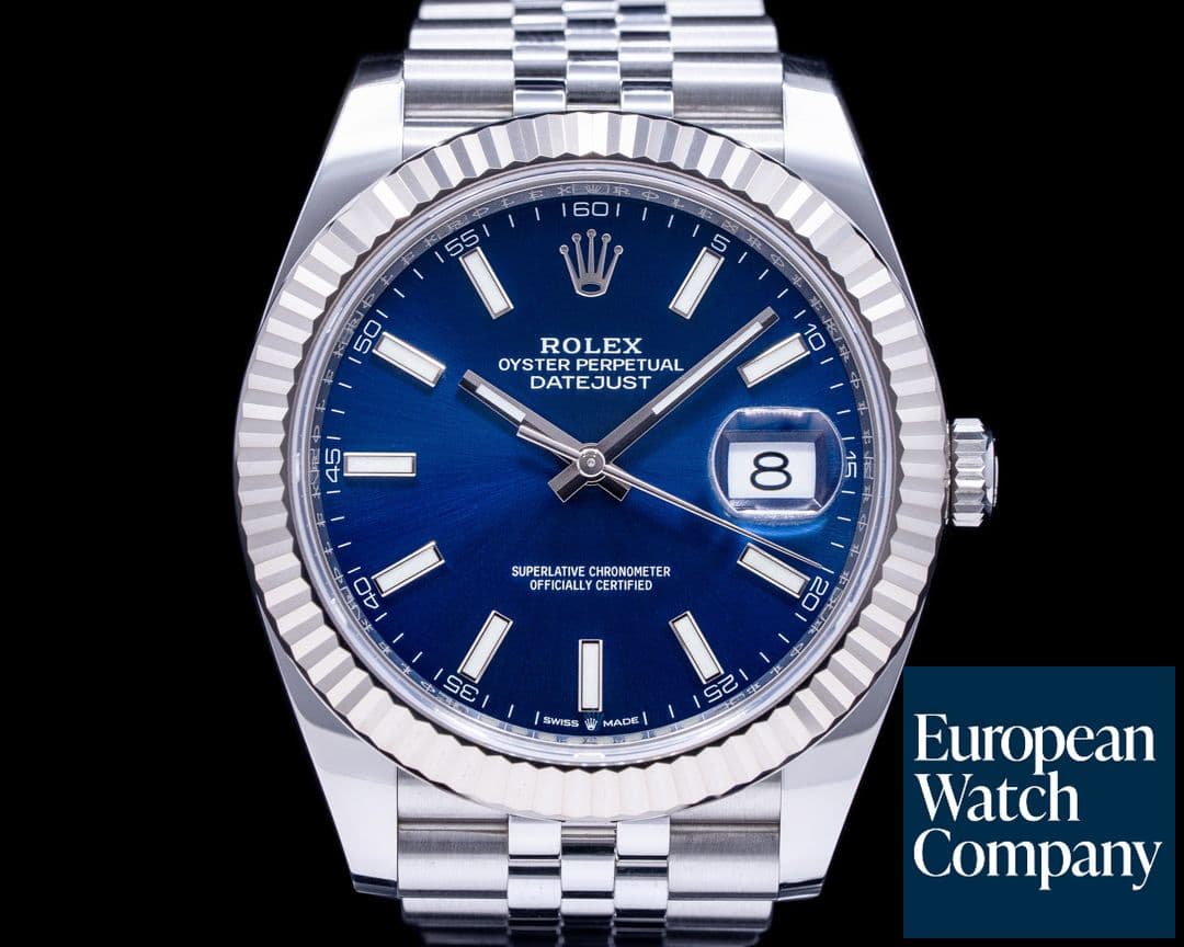 Image of Rolex Datejust 41 Blue Stick Dial SS / SS 2021