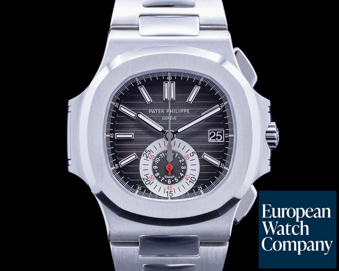 Image of Patek Philippe Nautilus Chronograph SS Black Dial 