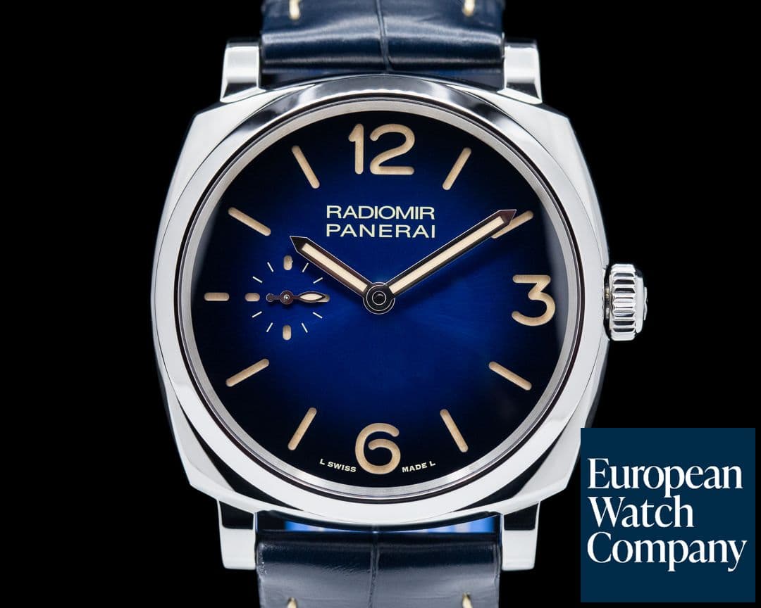 Image of Panerai Radiomir Manual Wind SS 42MM Blue "Sandwich Dial"