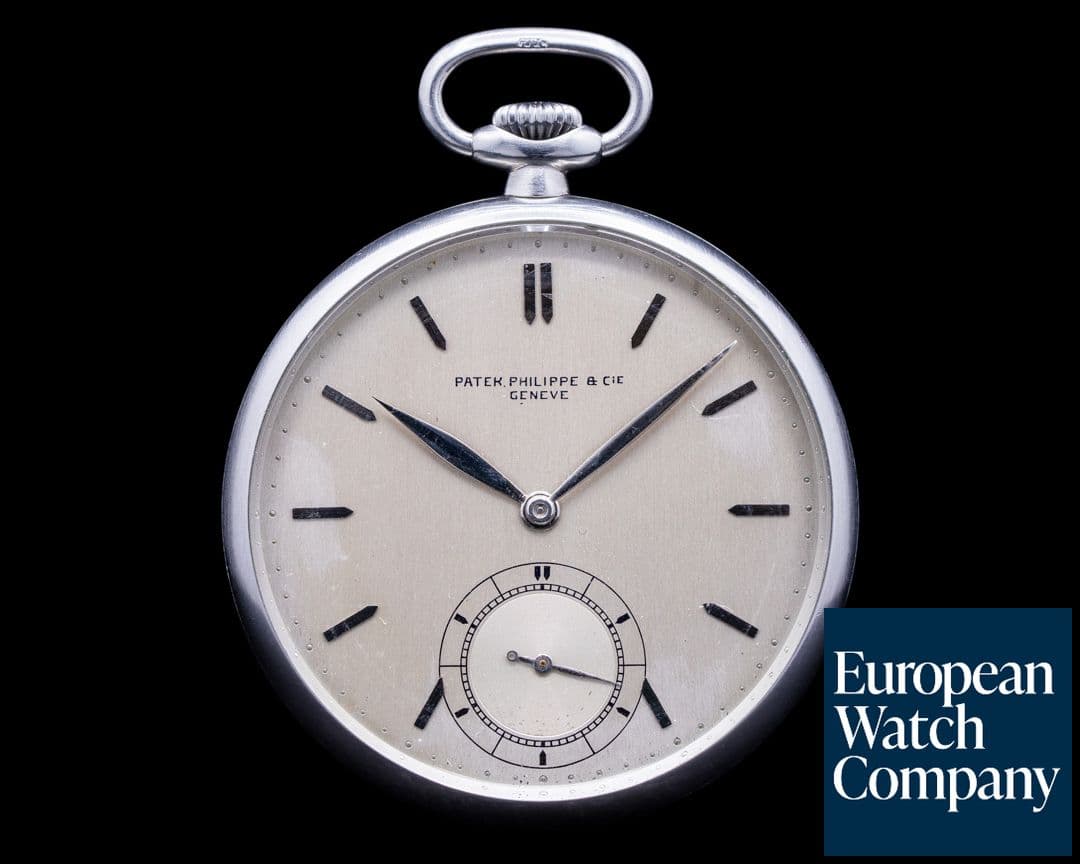 Image of Patek Philippe Patek Philippe & Cie Vintage Pocket Watch Stainless Steel 46MM