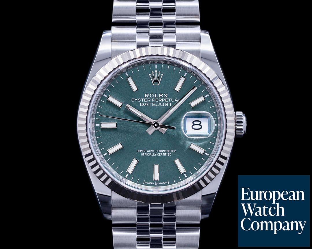 Image of Rolex Datejust "Mint" Stick Dial / Jubilee Bracelet 2022