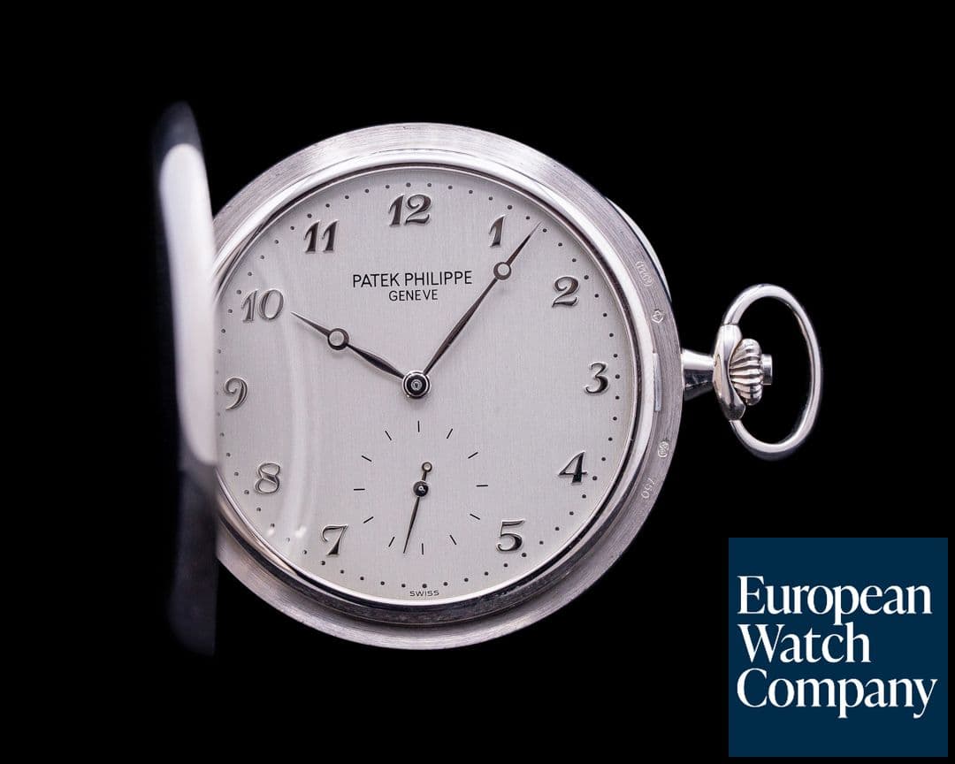 Image of Patek Philippe White Gold Hunter Pocket Watch 48MM