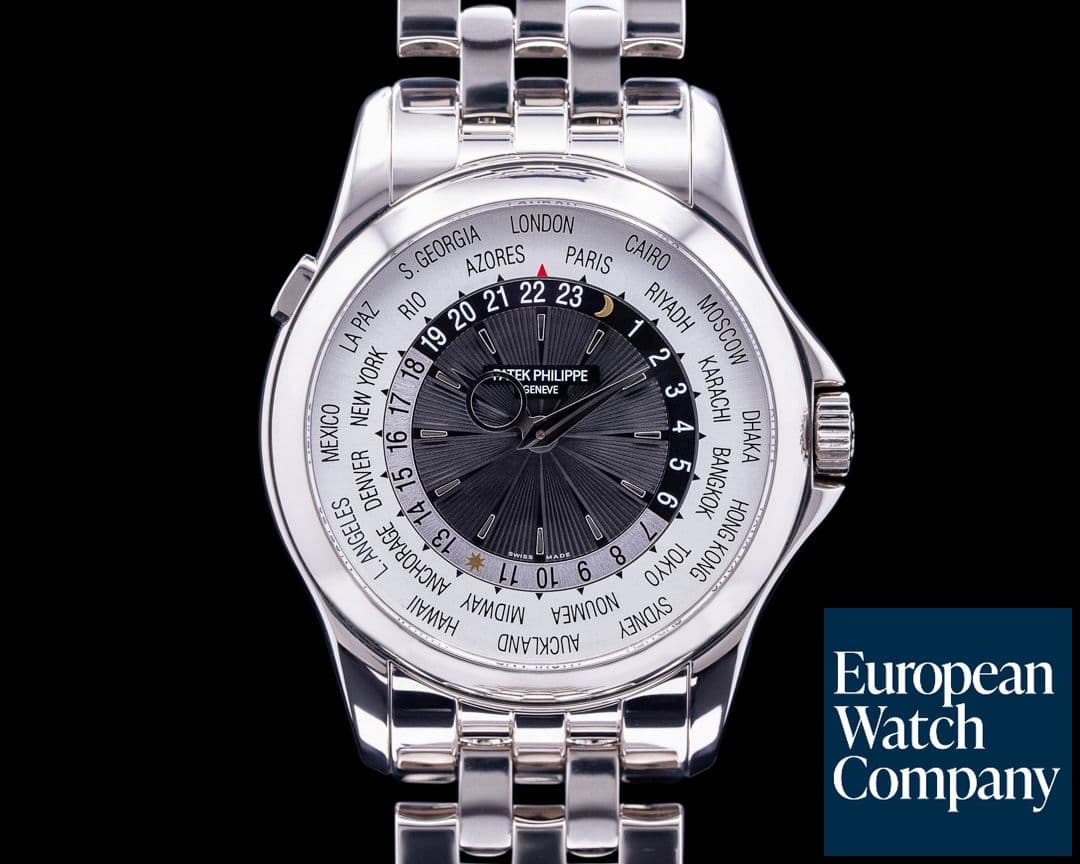 Image of Patek Philippe World Time 5130/1G 18K White Gold / 18K White Gold Bracelet