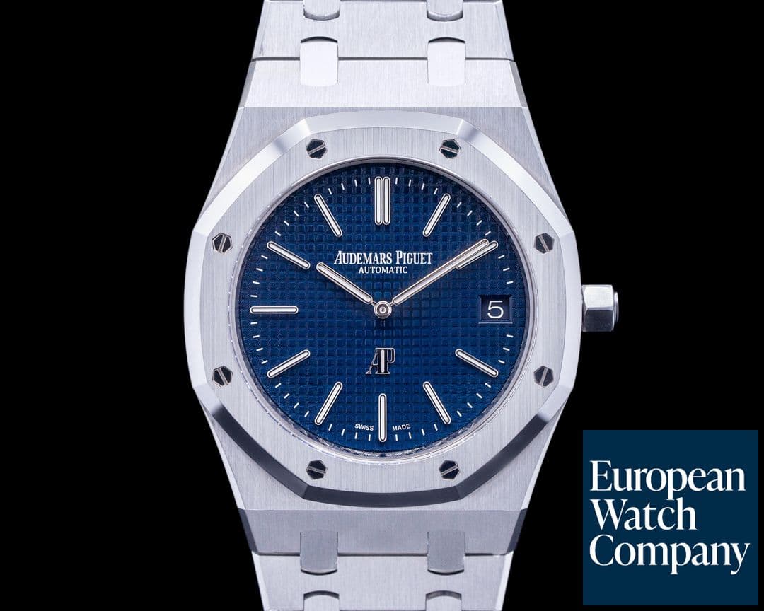 Image of Audemars Piguet Royal Oak Extra Thin Blue Dial SS 15202ST AP SERVICED 