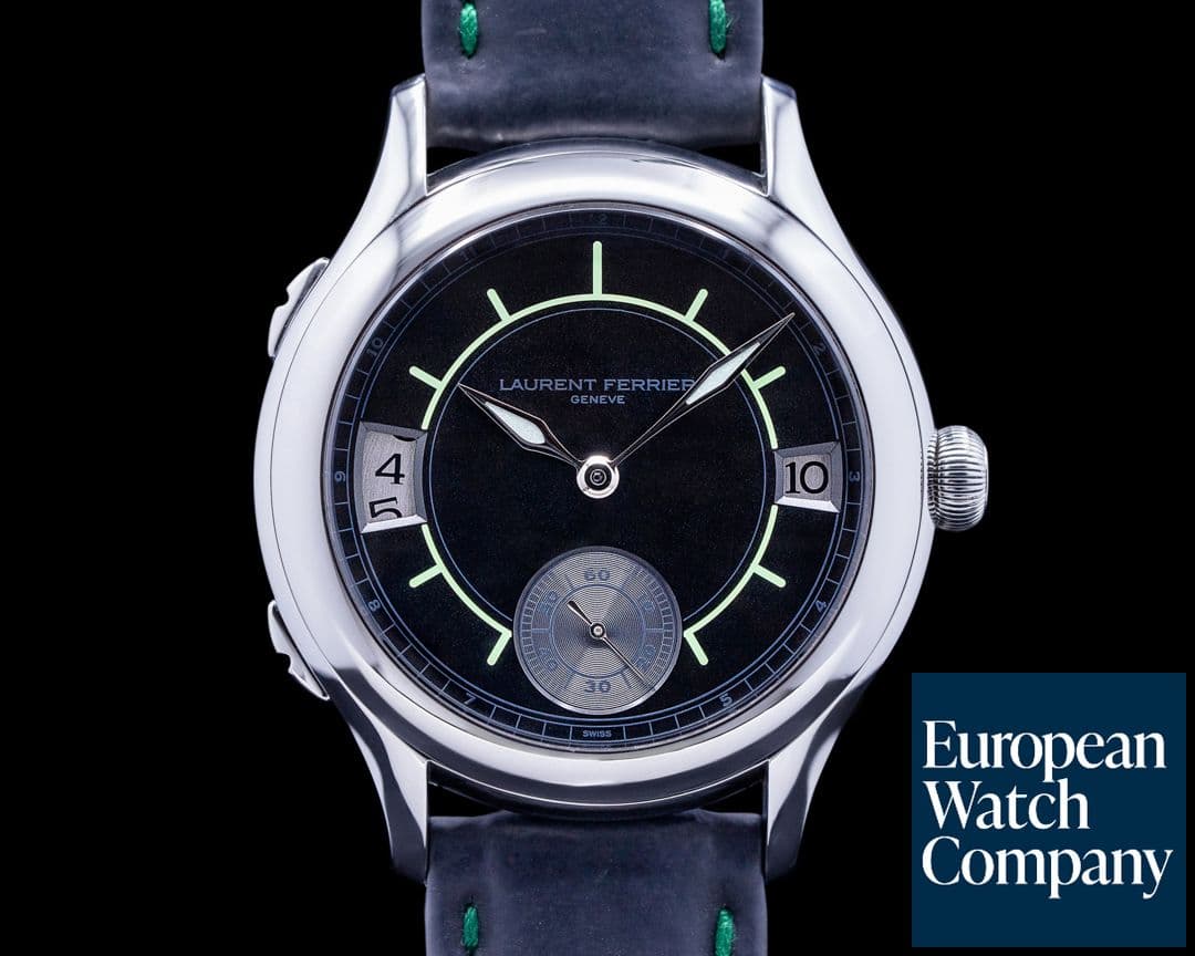 Image of Laurent Ferrier Galet Traveller SS Black Boreal Dial