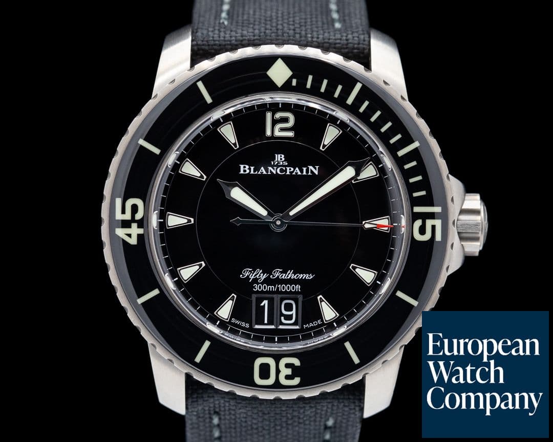 Image of Blancpain Fifty Fathom Grande Date / Black Dial Titanium 2022