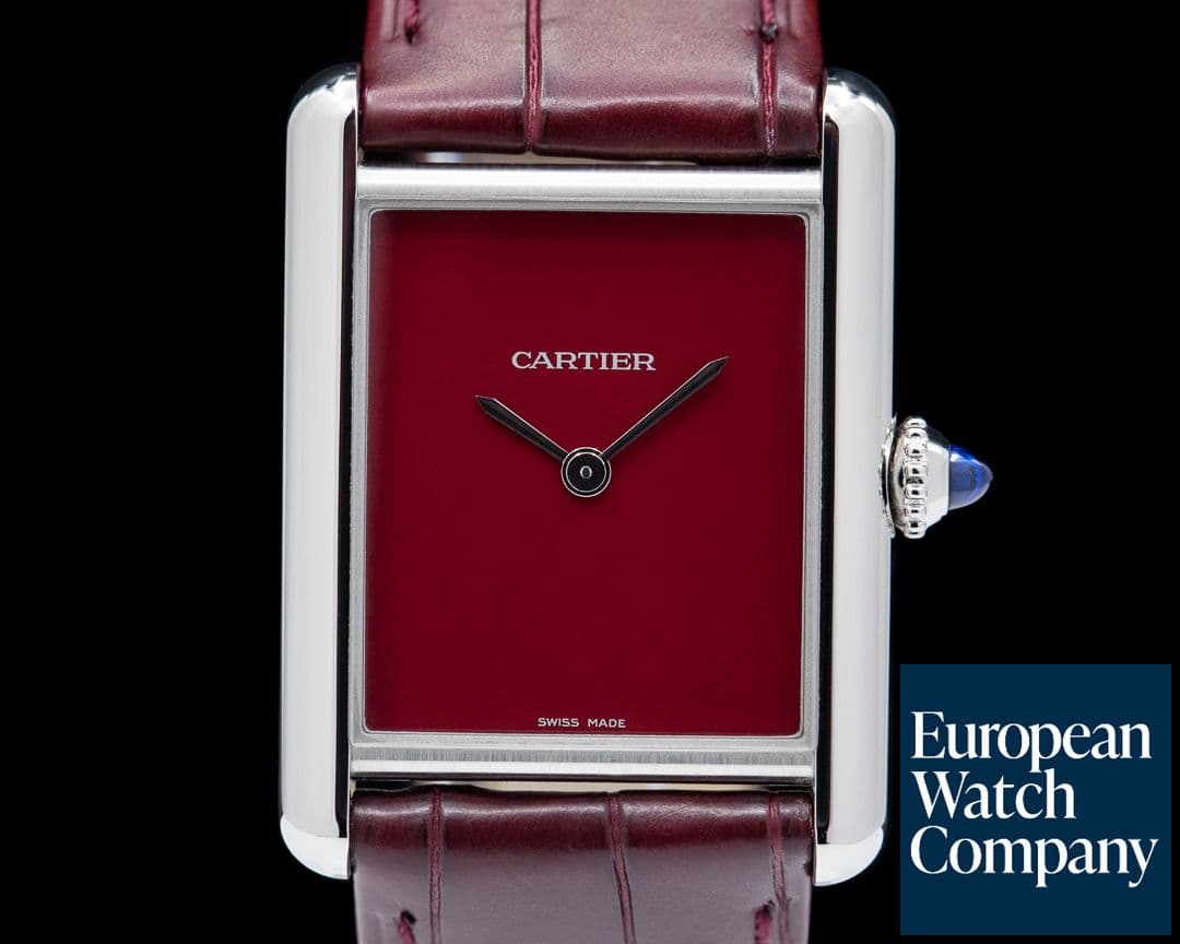Image of Cartier Tank Must Watch SS Large RED 