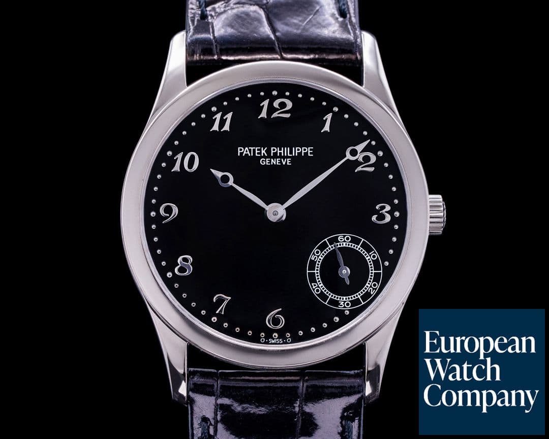 Image of Patek Philippe Calatrava Automatic Black Arabic Dial 18k White Gold