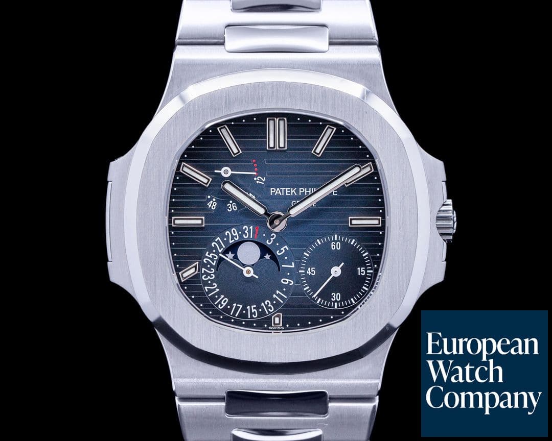 Image of Patek Philippe Jumbo Nautilus 5712 Moonphase Power Reserve SS FULL SET