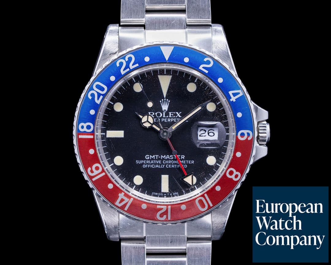 Image of Rolex GMT Master 16750 SS "Pepsi Bezel" Matte Dial NICE FULL SET c. 1984