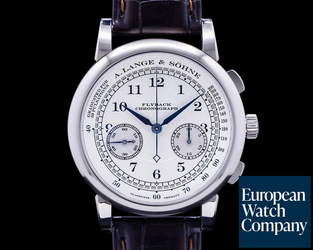 Image of A. Lange and Sohne 1815 Flyback Chronograph 401.026 Silver Dial 18K White Gold FIRST SERIES