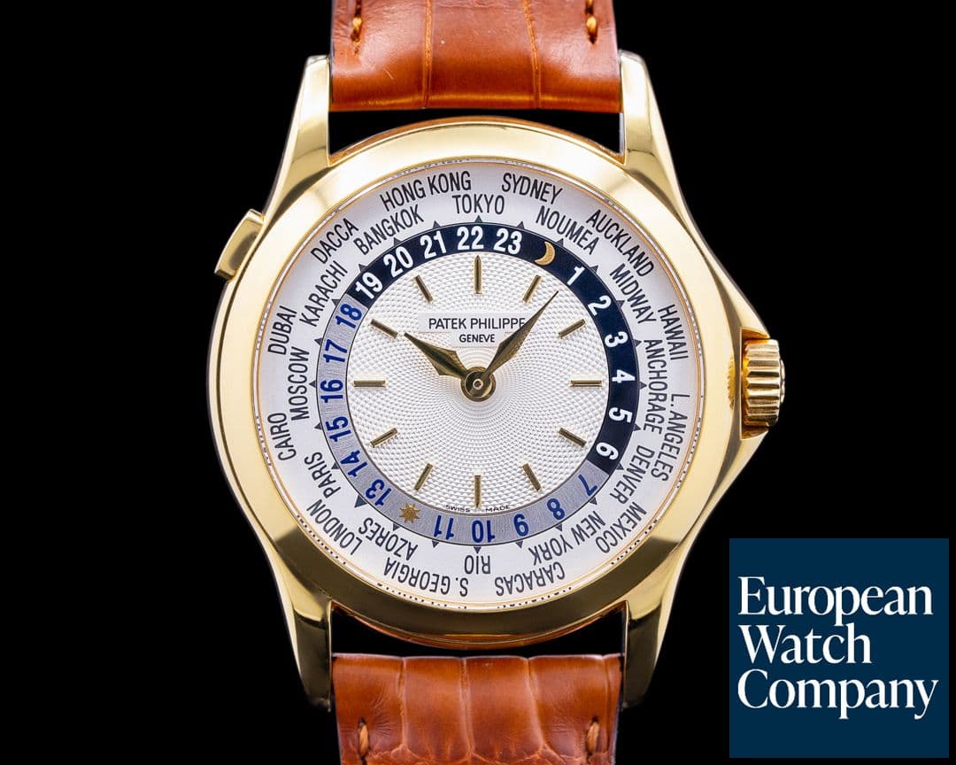 Image of Patek Philippe World Time 5110J 18K Yellow Gold FULL SET PATINA 