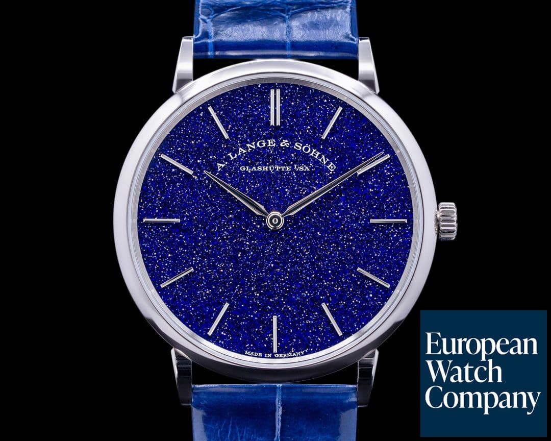 Image of A. Lange and Sohne Saxonia 205.086 Thin Manual Wind Blue Gold-Flux Dial UNWORN