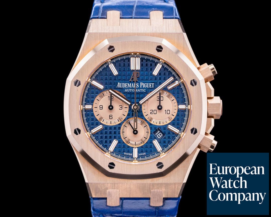 Image of Audemars Piguet Royal Oak Chronograph Blue Dial RG 41MM