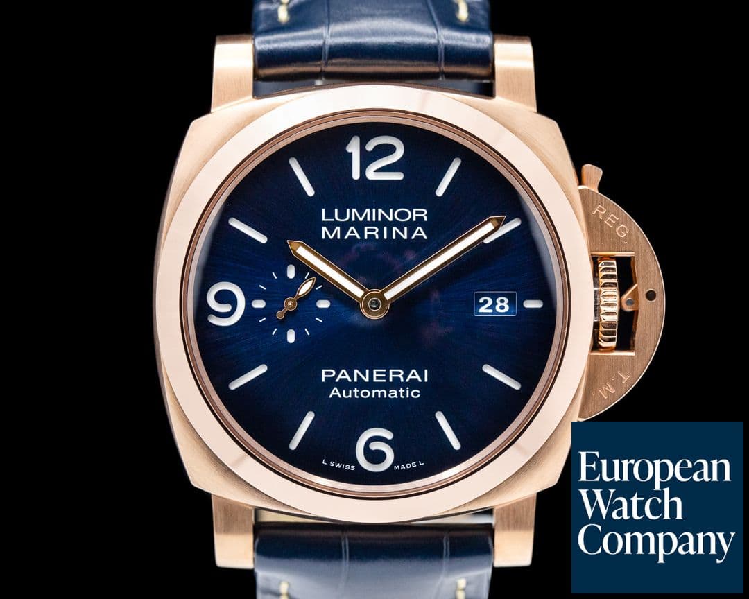 Image of Panerai Luminor Marina Automatic / Rose Goldtech BLUE Dial