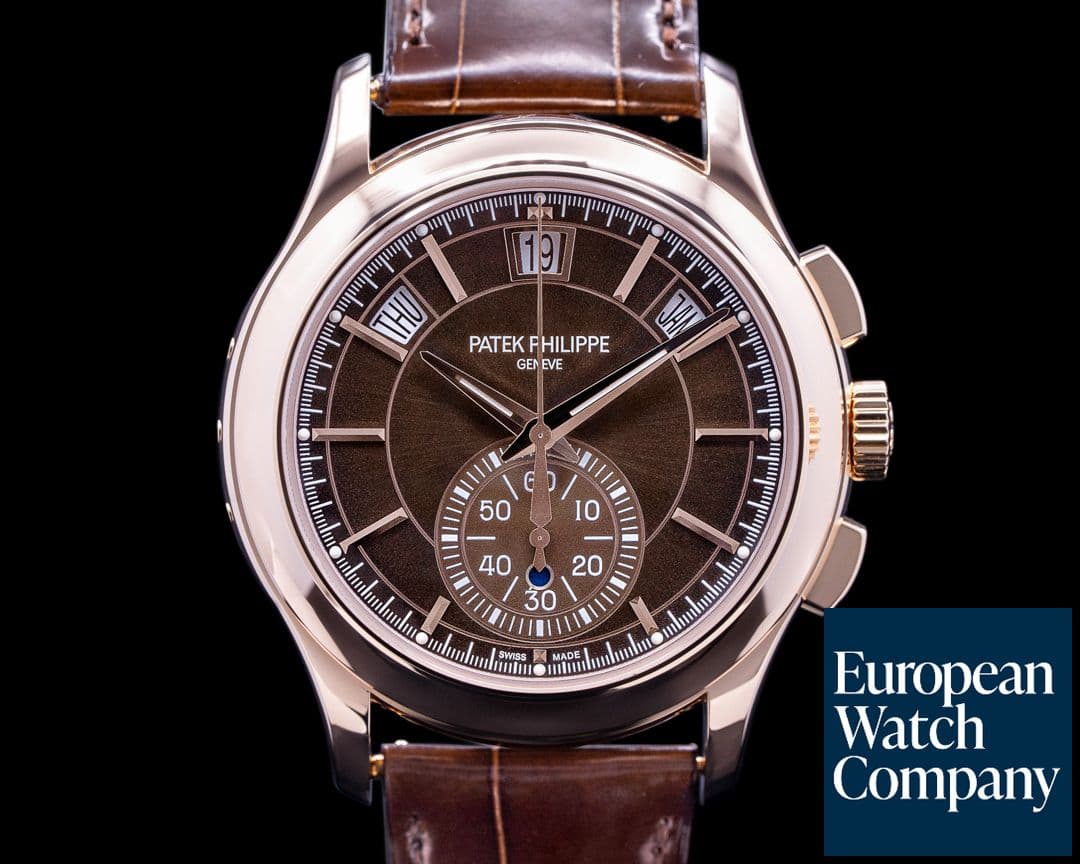 Image of Patek Philippe Chronograph Annual 5905R Calendar Rose Gold / Brown Dial 