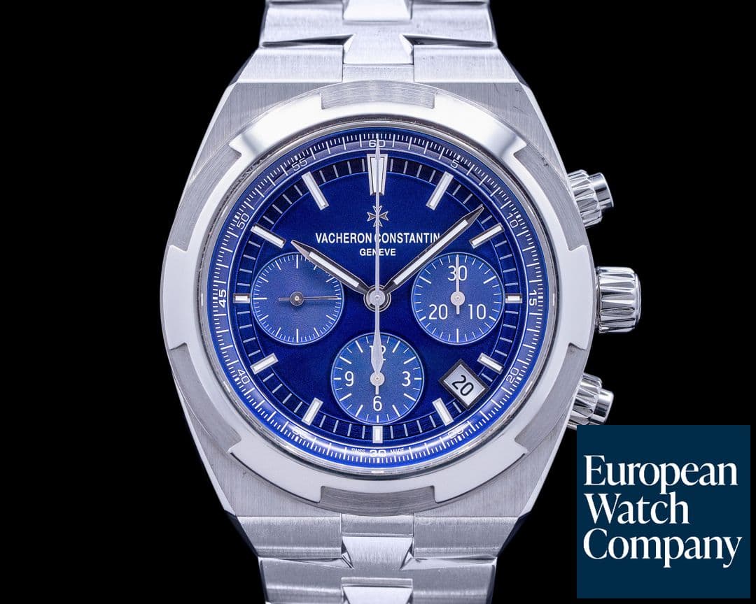 Image of Vacheron Constantin Overseas Chronograph 5500V Blue Dial SS FULL SET 