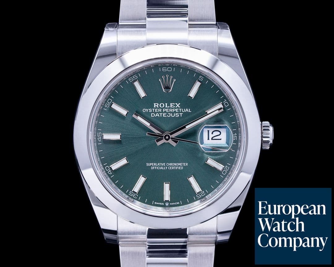 Image of Rolex Datejust 41 Mint Stick Dial SS Oyster 2023