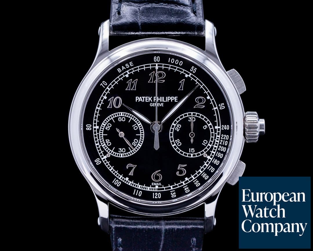 Image of Patek Philippe 5370P Split Second Platinum Black Enamel Dial