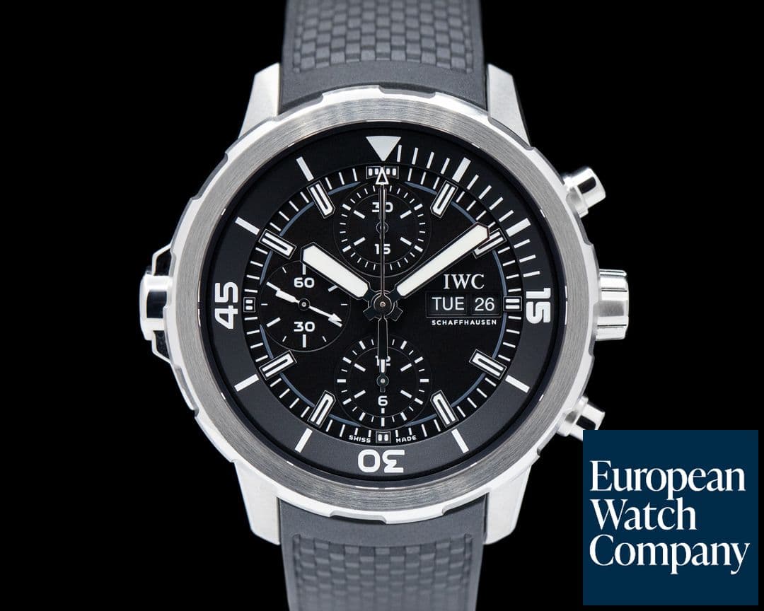 Image of IWC Aquatimer Chronograph SS / Rubber Black Dial 
