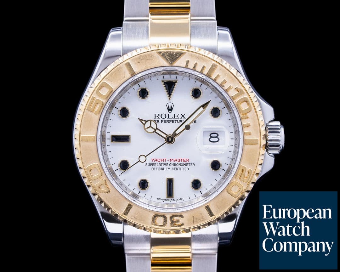 Image of Rolex Yacht Master Two Tone 18k YG/SS White Dial 