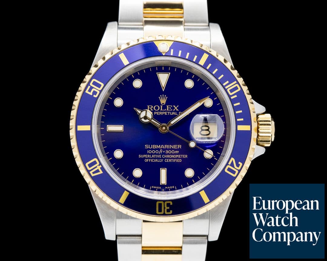 Image of Rolex Submariner 16613 Blue Dial SS / 18K BOX & PAPERS