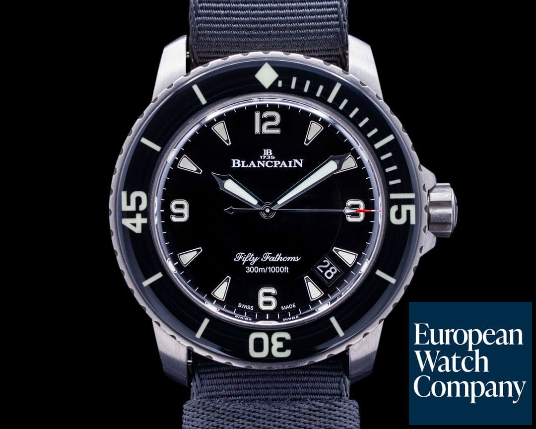 Image of Blancpain Fifty Fathoms / Black Dial Titanium