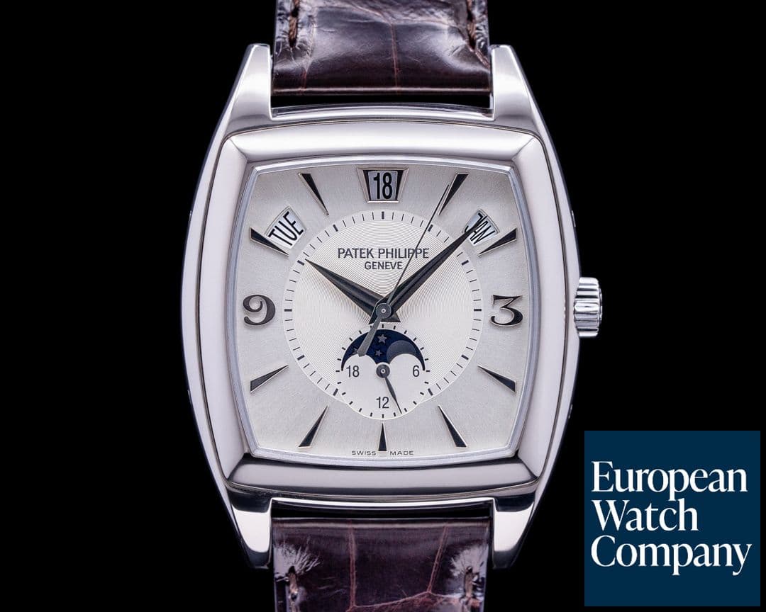 Image of Patek Philippe Gondolo Calendario 5135G 18K White Gold Silver Dial 