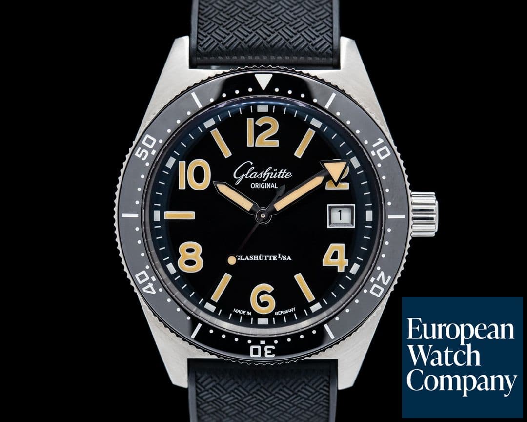 Image of Glashutte Original SeaQ Black Dial SS 