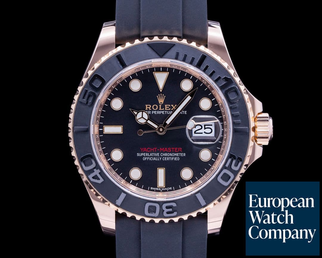 Image of Rolex Yacht Master 18K Rose Gold / Rubber 40MM
