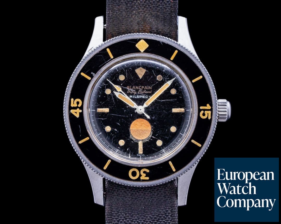 Image of Blancpain Fifty Fathoms Milspec 1 Radium "Double Swiss" Circa 1963 FULL GLOSS