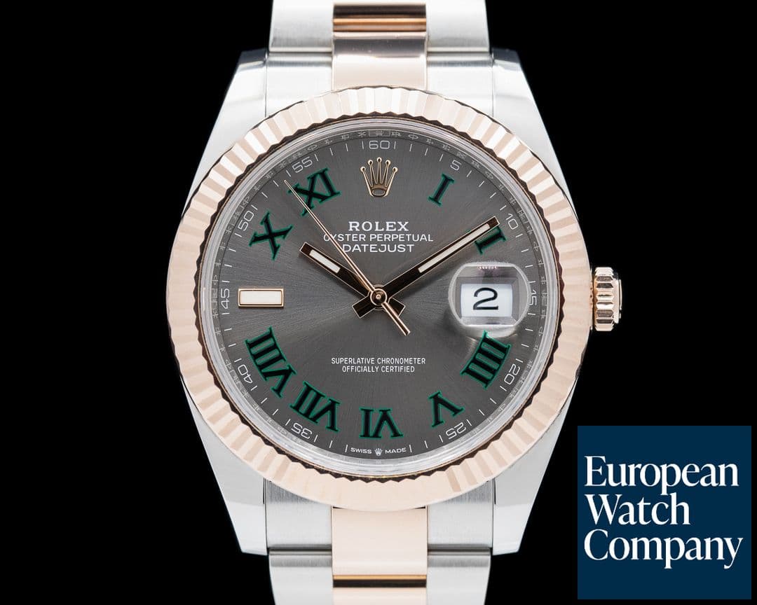 Image of Rolex Datejust 41 "Wimbledon" 18k Everose/SS 2022 