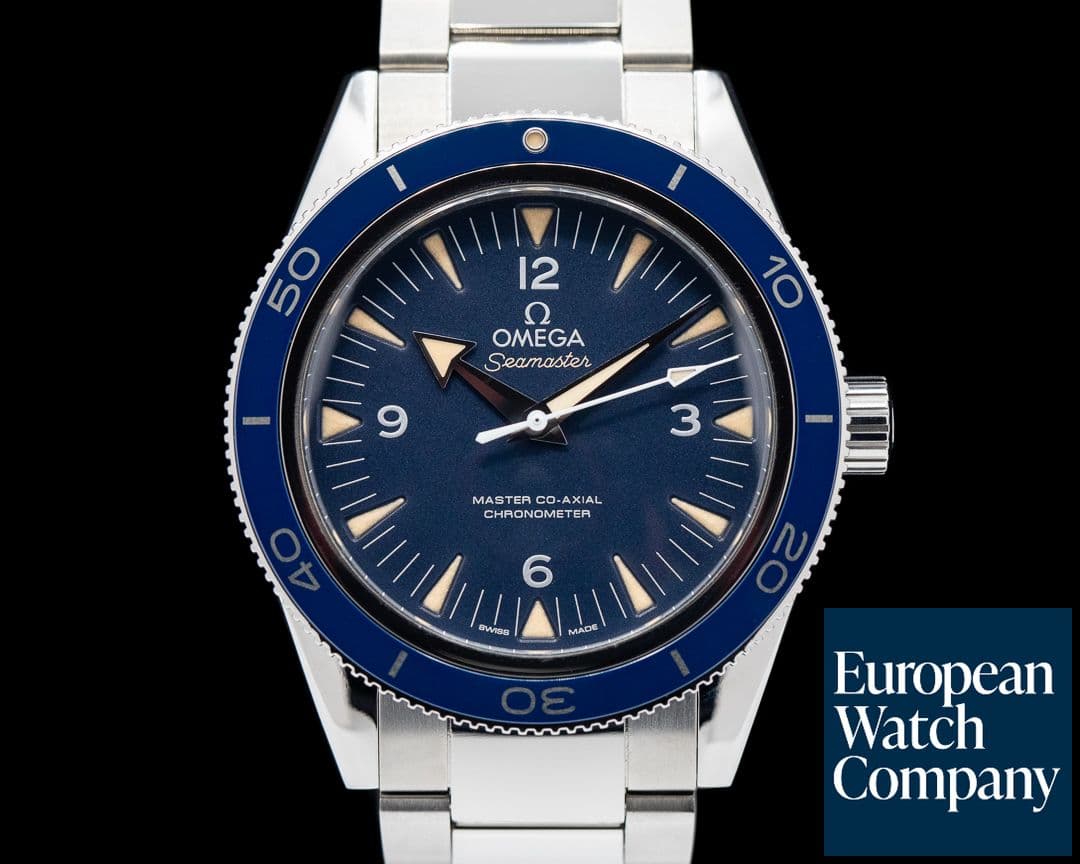 Image of Omega Omega SeaMaster 300M Blue Dial Blue Bezel Co-Axial Titanium 41MM