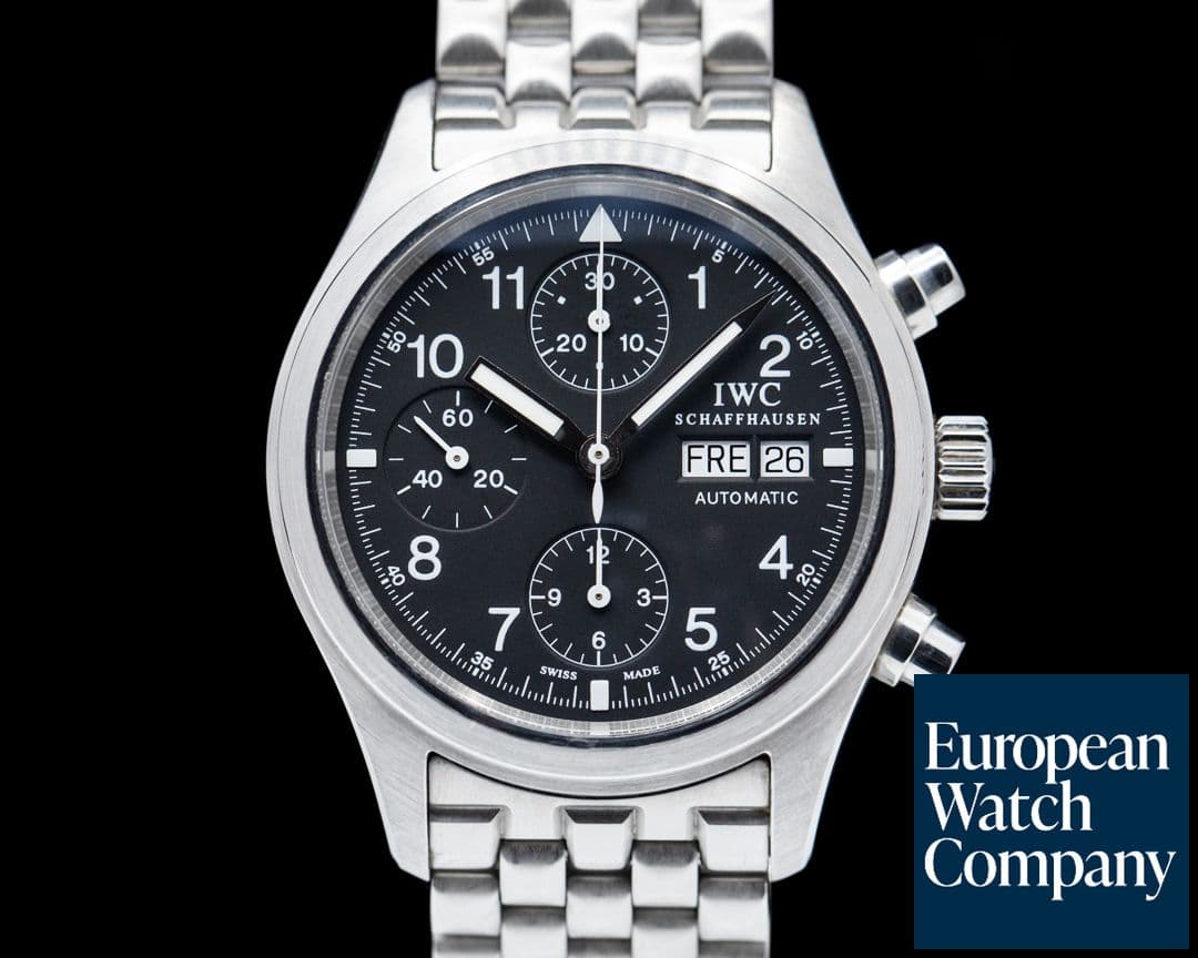 Image of IWC Pilot Chronograph SS Black Dial