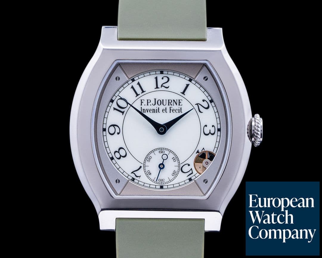 Image of F. P. Journe Elegante Quartz 40MM Titanium / Blue Strap