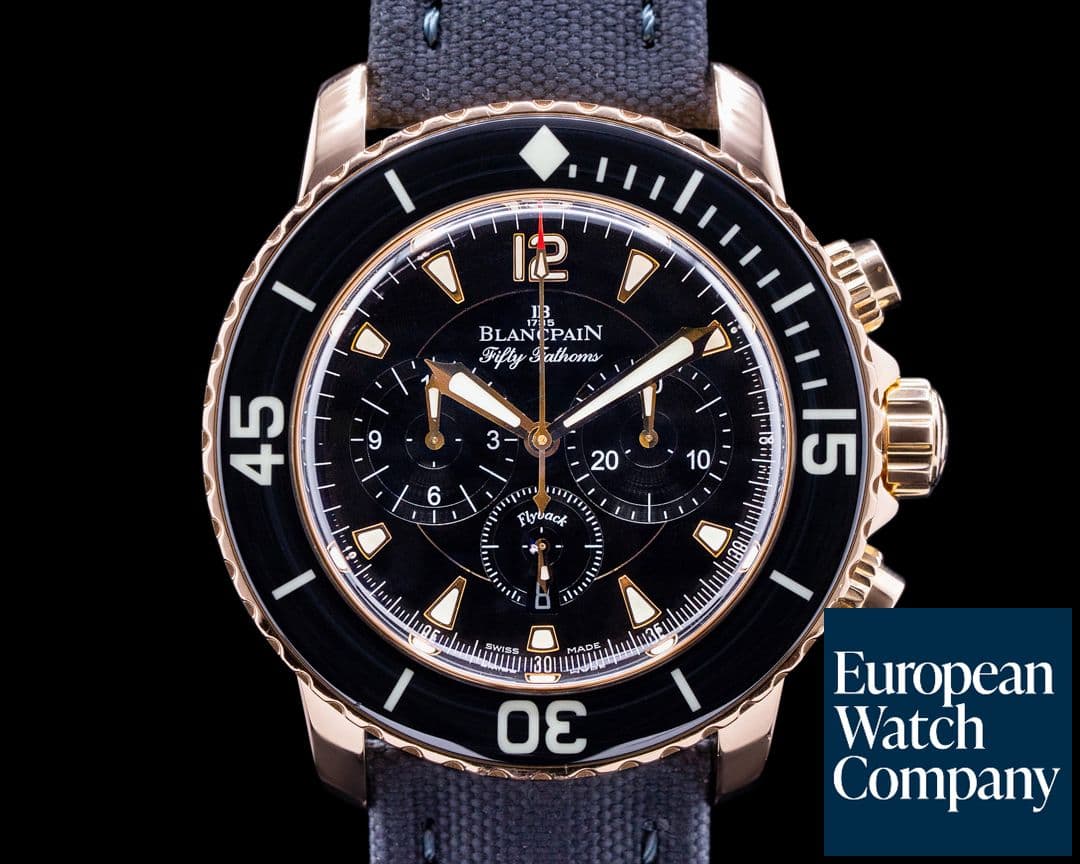 Image of Blancpain Fifty Fathoms Chronograph 18K Rose Gold