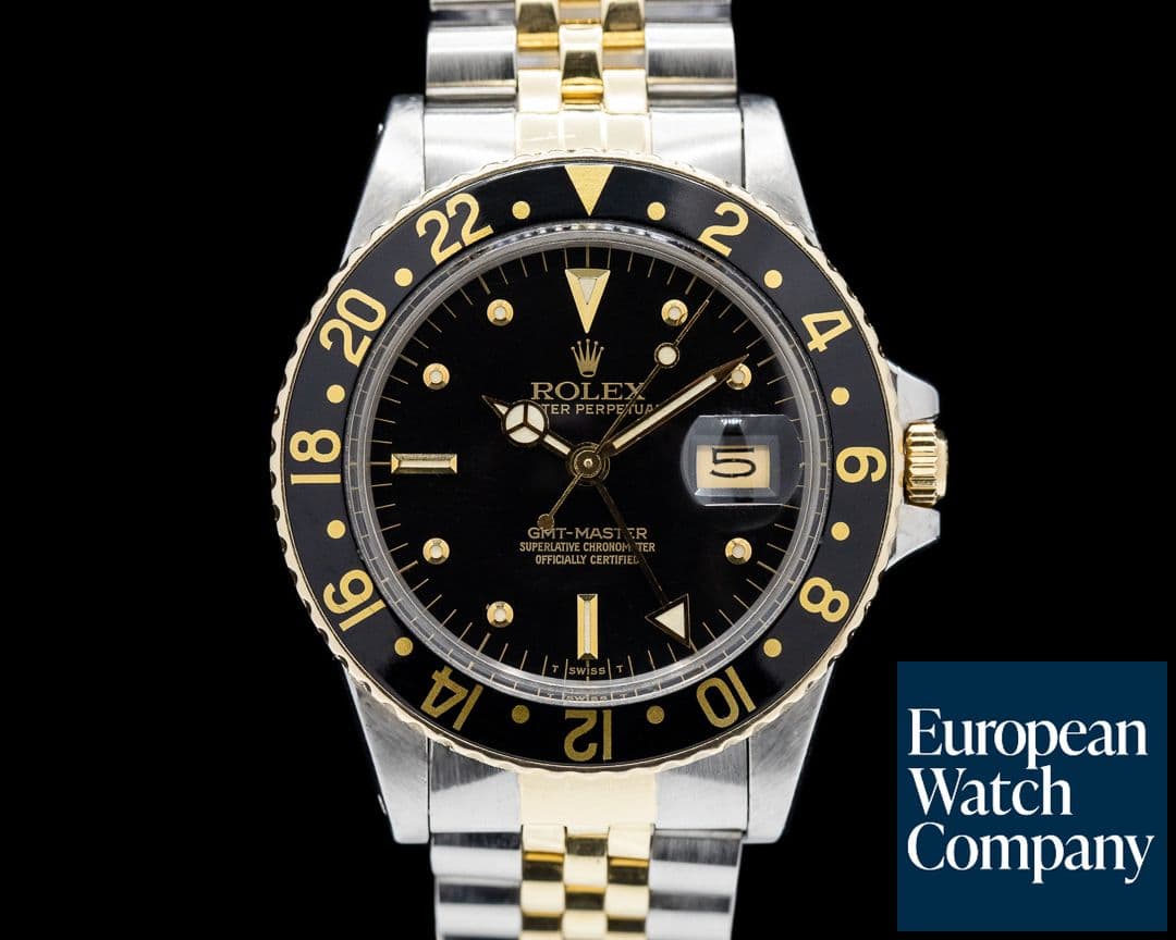 Image of Rolex GMT Master Black Nipple Dial 18K / SS Jubilee SERVICED