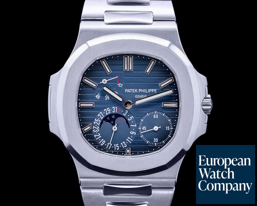 Image of Patek Philippe Jumbo Nautilus 5712 Moonphase Power Reserve SS FULL SET