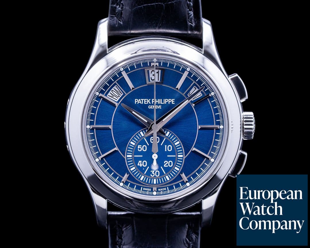 Image of Patek Philippe 5905P Chronograph Annual Calendar PT Blue Dial DISCONTINUED