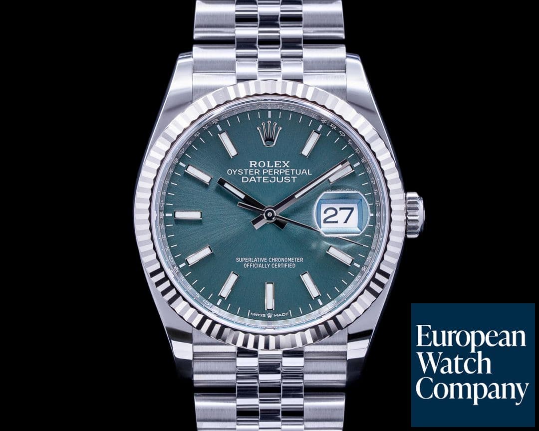 Image of Rolex Datejust Mint Stick Dial / Jubilee Bracelet 2022 